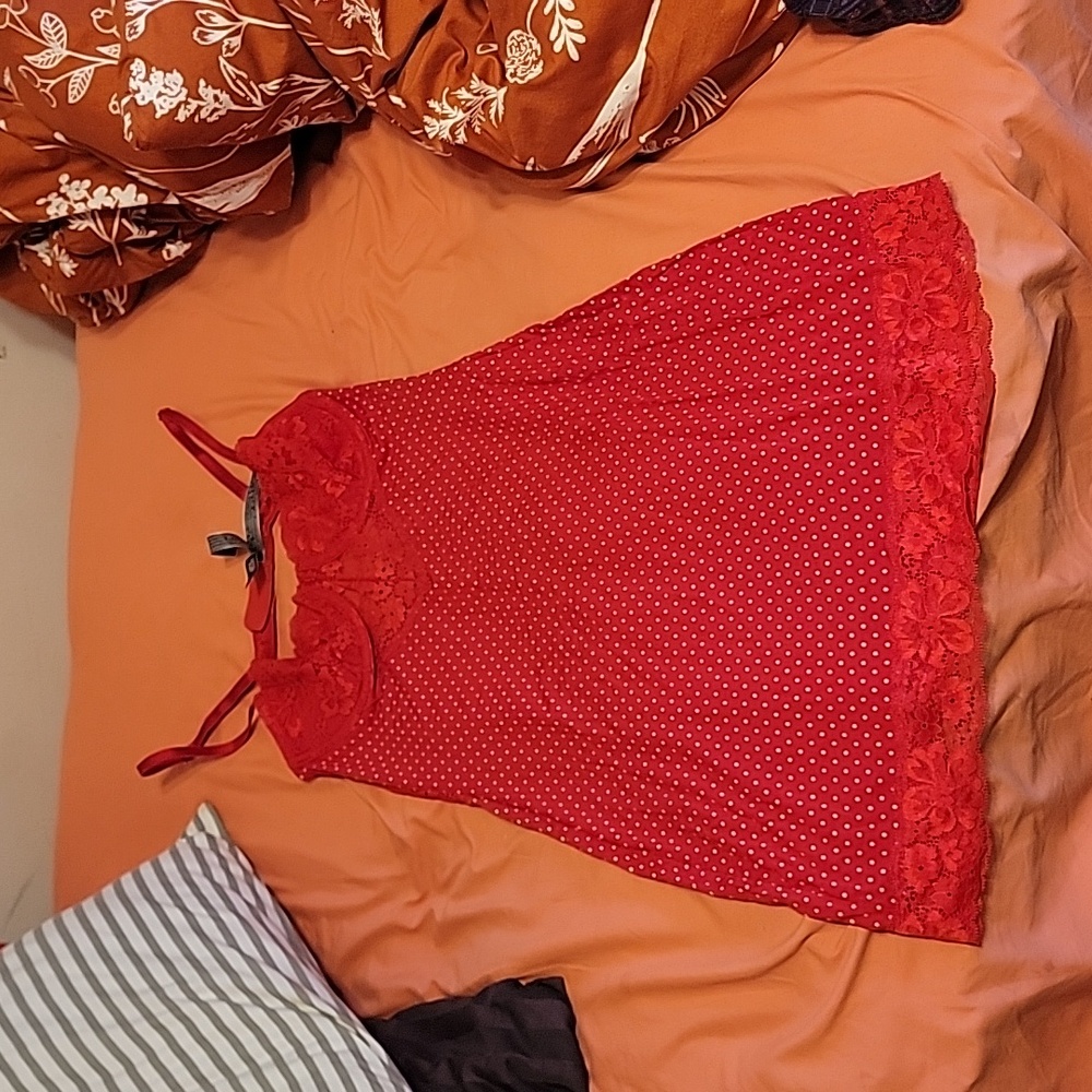 M victoria secret red lingerie dress